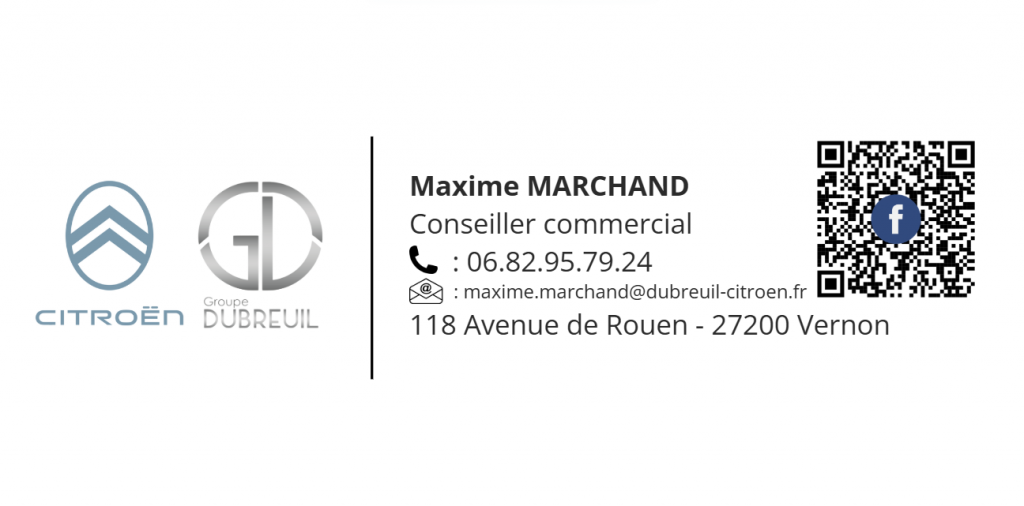 Coordonnées de Maxime Marchand conseiller commercial au sein de SD Automobiles Vernon - Citroën 
