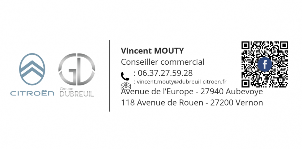 Coordonnées de Vincent Mouty de la concession Citroen Vernon