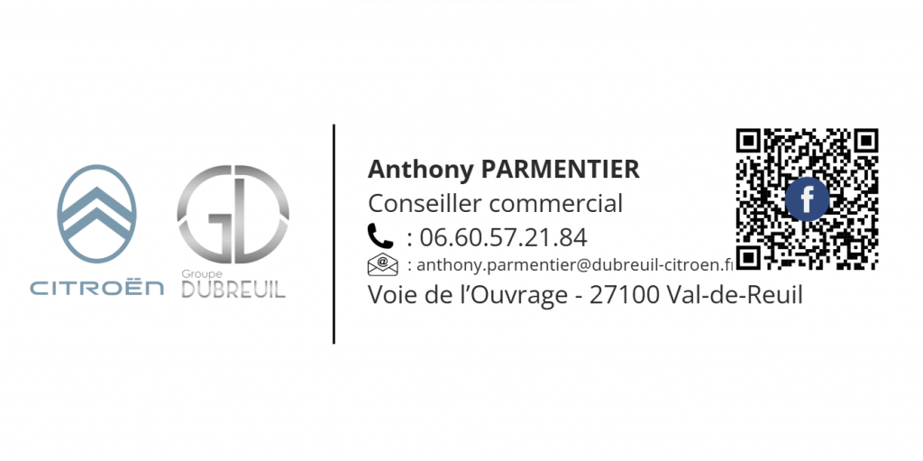 Coordonnées de Anthony Parmentier conseiller commercial chez Citroën Val de Reuil
